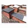 Black Copings: Natural Granite Flat Double Coping Stone in Emperor Black - 600mm x 300mm x 25mm
