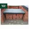 Black Copings: Natural Granite Flat Double Coping Stone in Emperor Black - 600mm x 300mm x 40mm