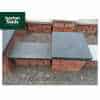 Black Copings: Natural Granite Flat Double Coping Stone in Emperor Black - 600mm x 300mm x 40mm