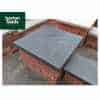 Black Pier Caps: Natural Granite 60cm x 60cm Pier Cap in Emperor Black - for 2 1/2 Brick Pillar