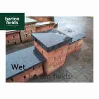 Black Pier Caps: Natural Granite 36cm x 36cm Pier Cap in Emperor Black - for 1 1/2 Brick Pillar