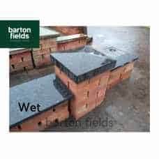 Black Pier Caps: Natural Granite 36cm x 36cm Pier Cap in Emperor Black - for 1 1/2 Brick Pillar