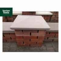 Natural Sandstone 48cm x 48cm Pier Cap in Forest Blend Colour - for 2 Brick Pier