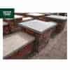 Natural Sandstone 48cm x 48cm Pier Cap in Galaxy Black Colour - for 2 Brick Pier