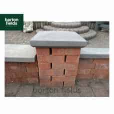 Natural Sandstone 36cm x 36cm Pier Cap in Galaxy Black Colour - for 1.5 Brick Pier