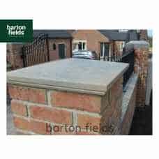 Natural Sandstone 48cm x 48cm Pier Cap in Galaxy Black Colour - for 2 Brick Pier