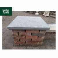 Natural Sandstone 60cm x 60cm Pier Cap in Galaxy Black Colour - for 2.5 Brick Pier
