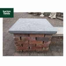 Natural Sandstone 60cm x 60cm Pier Cap in Galaxy Black Colour - for 2.5 Brick Pier