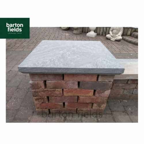 Natural Sandstone 60cm x 60cm Pier Cap in Galaxy Black Colour - for 2.5 Brick Pier