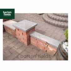 Natural Sandstone Flat Copings for Single Wall in Galaxy Black Colour - 60x15x4cm