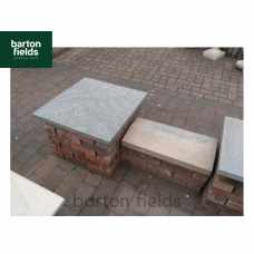 Natural Sandstone Twice Weathered Copings for Double Wall in Galaxy Black Colour - 600x300x50-75mm