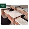 Natural Sandstone 48cm x 48cm Pier Cap in Mint Colour - for 2 Brick Pier