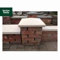 Natural Sandstone 36cm x 36cm Pier Cap in Mint Colour - for 1.5 Brick Pier