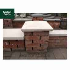 Natural Sandstone 36cm x 36cm Pier Cap in Mint Colour - for 1.5 Brick Pier