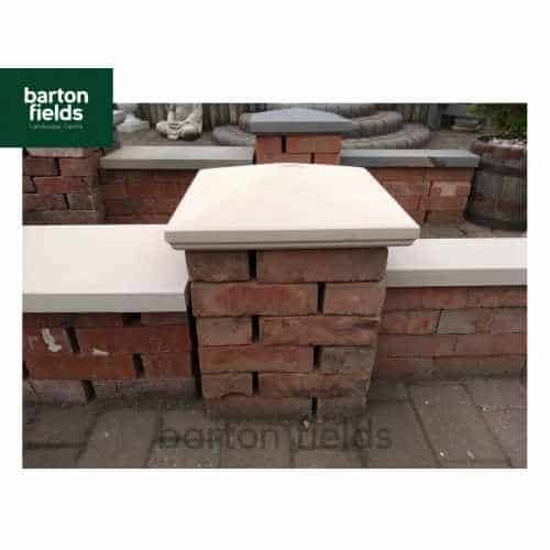 Natural Sandstone 36cm x 36cm Pier Cap in Mint Colour - for 1.5 Brick Pier