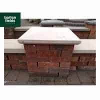 Natural Sandstone 48cm x 48cm Pier Cap in Mint Colour - for 2 Brick Pier