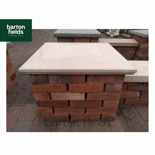 Natural Sandstone 60cm x 60cm Pier Cap in Mint Colour - for 2.5 Brick Pier