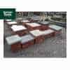 Natural Black Sandstone Reclaimed Style Double Wall Coping Stones - 600mm x 400mm x 50mm