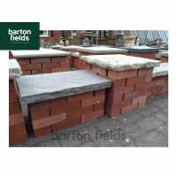 Natural Black Sandstone Reclaimed Style Double Wall Coping Stones - 600mm x 400mm x 50mm 