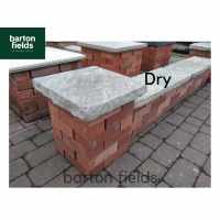 Natural Black Sandstone Reclaimed Style 1.5 Brick Pier Caps - 400mm x 400mm x 50mm 