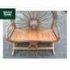 Cartwheel Two Person Garden Seat - Made from Reclaimed Teak