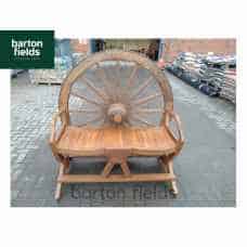 Cartwheel Two Person Garden Seat - Made from Reclaimed Teak 