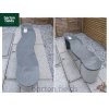Natural Granite Curved Garden Bench in Dark Granite - 1500mm