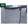 Natural Granite Curved Garden Bench in Dark Granite - 1500mm