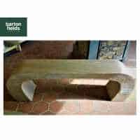 Natural Sandstone Arched Garden Bench in Rainbow Colour - 1600mm