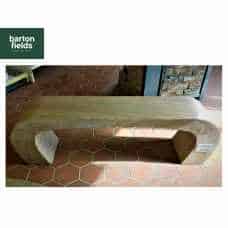 Natural Sandstone Arched Garden Bench in Rainbow Colour - 1600mm