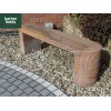 Natural Sandstone Straight Garden Bench in Rainbow Colour - 1420mm