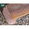 Natural Sandstone Straight Garden Bench in Rainbow Colour - 1420mm