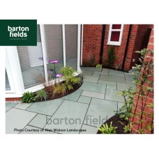 Natural Sawn Edge 4 Mixed Size Limestone Paving in Ocean Blue Colour: Sold Per Square Metre (m2)