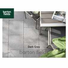 Bradstone Mahina Textured Paving Slabs in Dark Grey, 450x450mm Slight Seconds Slabs - Pack (40)