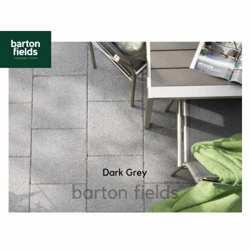Bradstone Mahina Textured Paving Slabs in Dark Grey, 450x450mm Pack (40)
