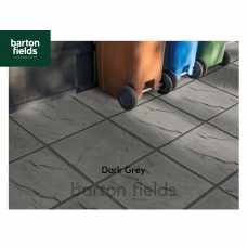 Bradstone Peak Riven Paving Slabs in Dark Grey. Slight Seconds 600x600mm Slabs - Pack (20)
