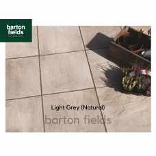 Bradstone Peak Riven Paving Slabs in Light Grey. Slight Seconds 450x450mm Slabs - Pack (40)