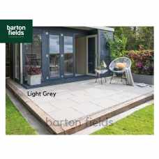Bradstone Textured Paving Slabs in Light Grey - 450x450mm Slight Seconds Slabs - Pack (40)