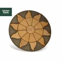 Bowland Aurora Circle Feature in Antique Grey/Barley - 1.8m Diameter