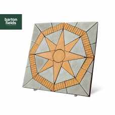 Bowland Lakeland Star Patio Paving Feature in Cumbrian Slate/Gold - 2.4mtr x 2.4mtr (5.76m2)