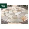 Natural Sandstone 2.7m Dia Circle Paving Feature - Sahara Colour