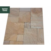 Natural Sandstone 4 Mixed Size Paving, Harvest Blend: Sold Per Square Metre (m2)