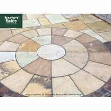 Natural Sandstone 2.7m Dia Circle Paving Feature - Sahara Colour