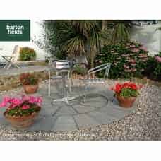 Natural Sandstone 2.7m Dia Circle Paving Feature - Silver Mist Colour