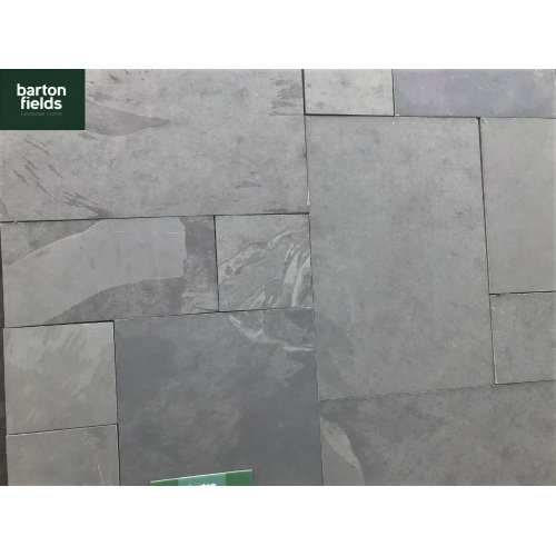 Natural Slate Paving, Brazilian Black, Mixed Patio Packs