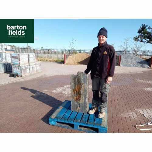 Undrilled Natural Lava Slate Stone Monolith: 970mm High (Ref: SM105)