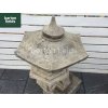 Large Curved Oriental Lantern in Old Stone Finish