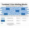 Tumbled Garden Walling Stone, 2 Size Walling Project Pack in Cotswold Buff Colour - Pack 5.2m2