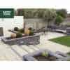Graphite Granite Effect Reconstituted Garden Walling Pier Cap - 55x55x7.5cm