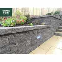 Graphite Granite Effect 3 Size Reconstituted Garden Walling - Pack 3m2* 